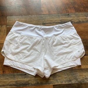 Layer8 white athletic shorts